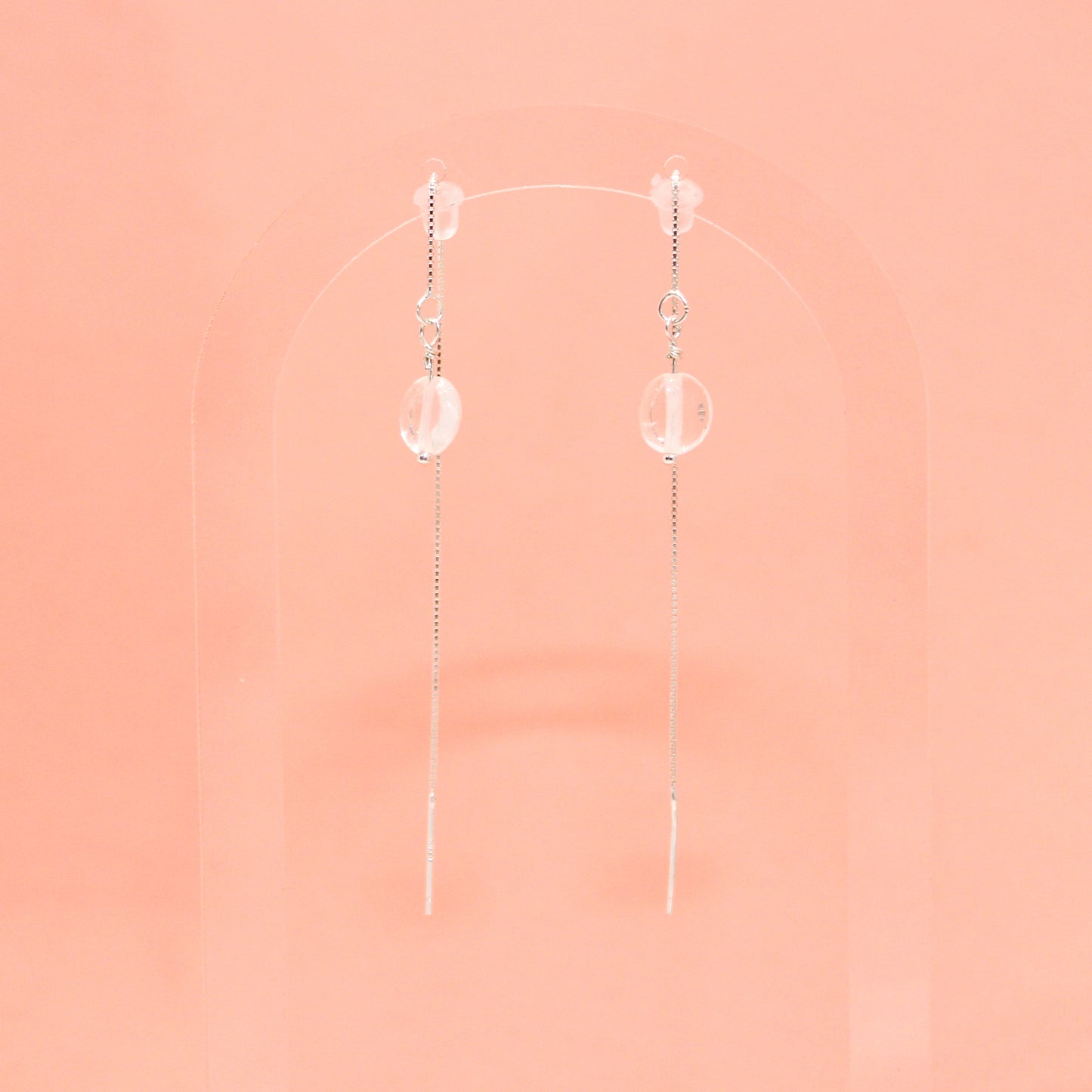 Clear Quartz • Threader Earrings