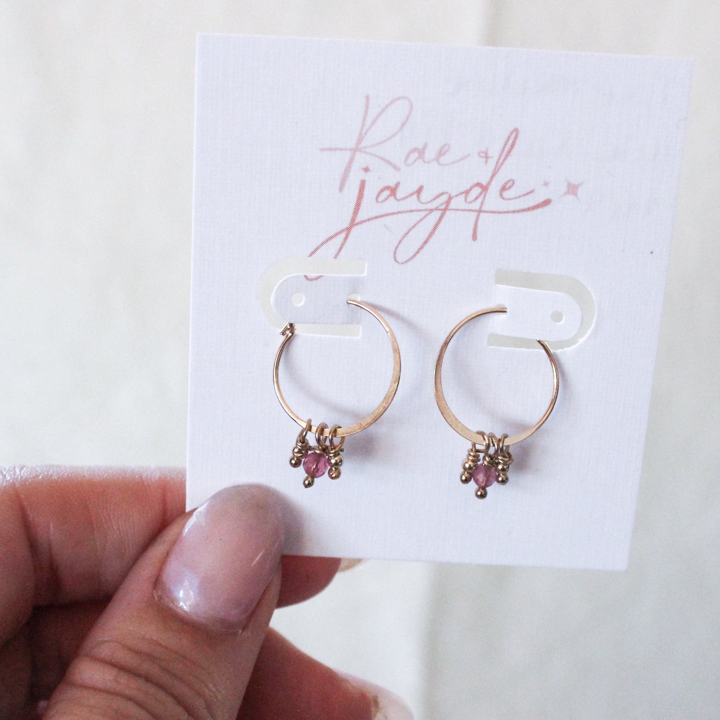 Tourmaline Hoops