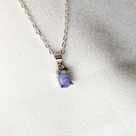 Opal Necklace - oval