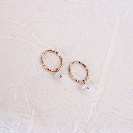 Mother of Pearl Hoops