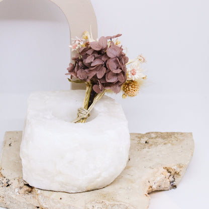 Clear Quartz Candle Holder - Rae and Jayde -