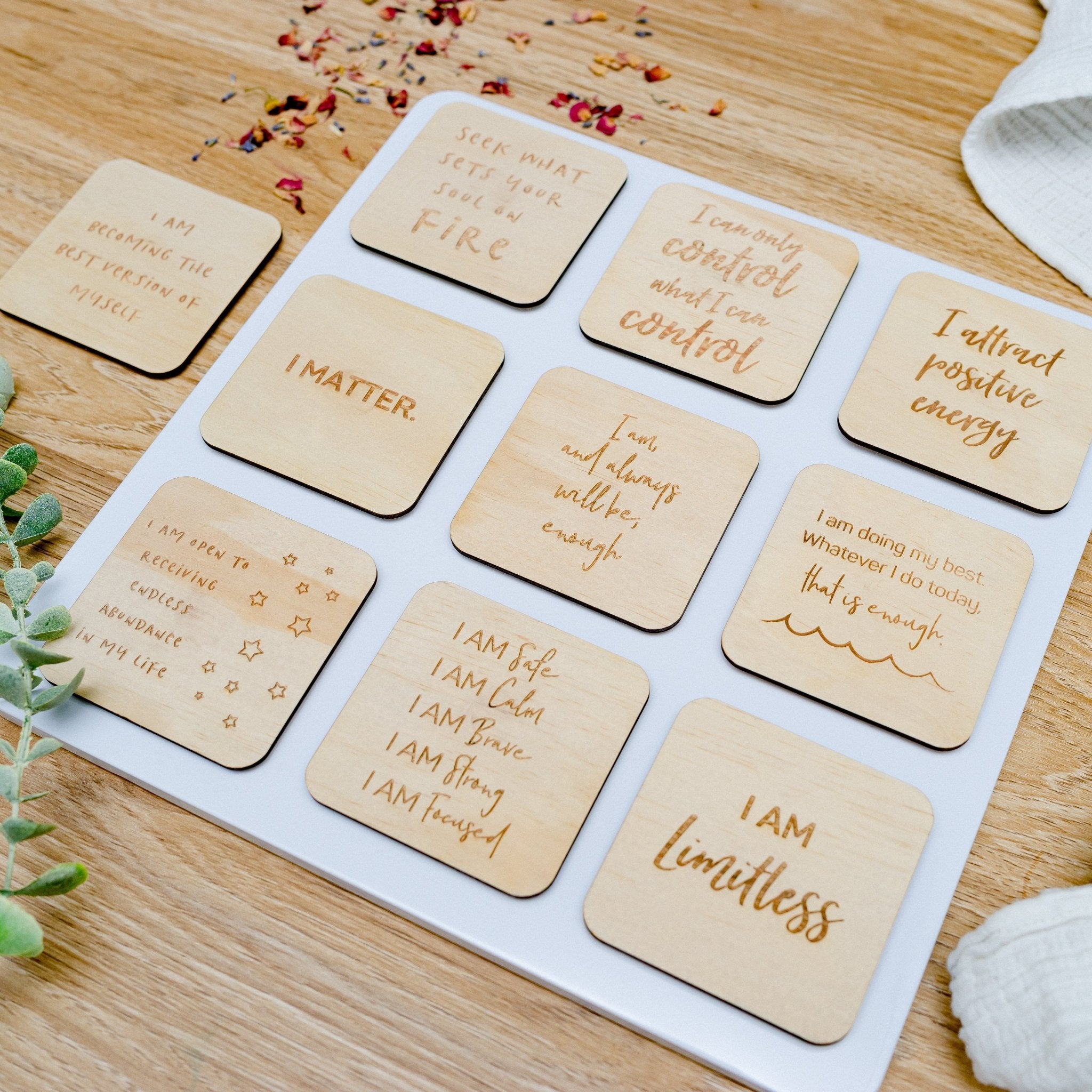 Wooden Affirmation Magnets - Rae and Jayde -